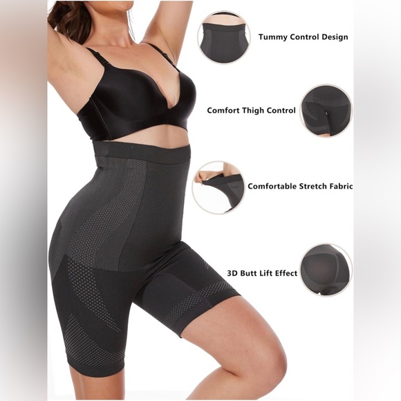 Women's Shapewear Tummy Control Shorts High Waisted Body Shaper - Picture 3 of 5